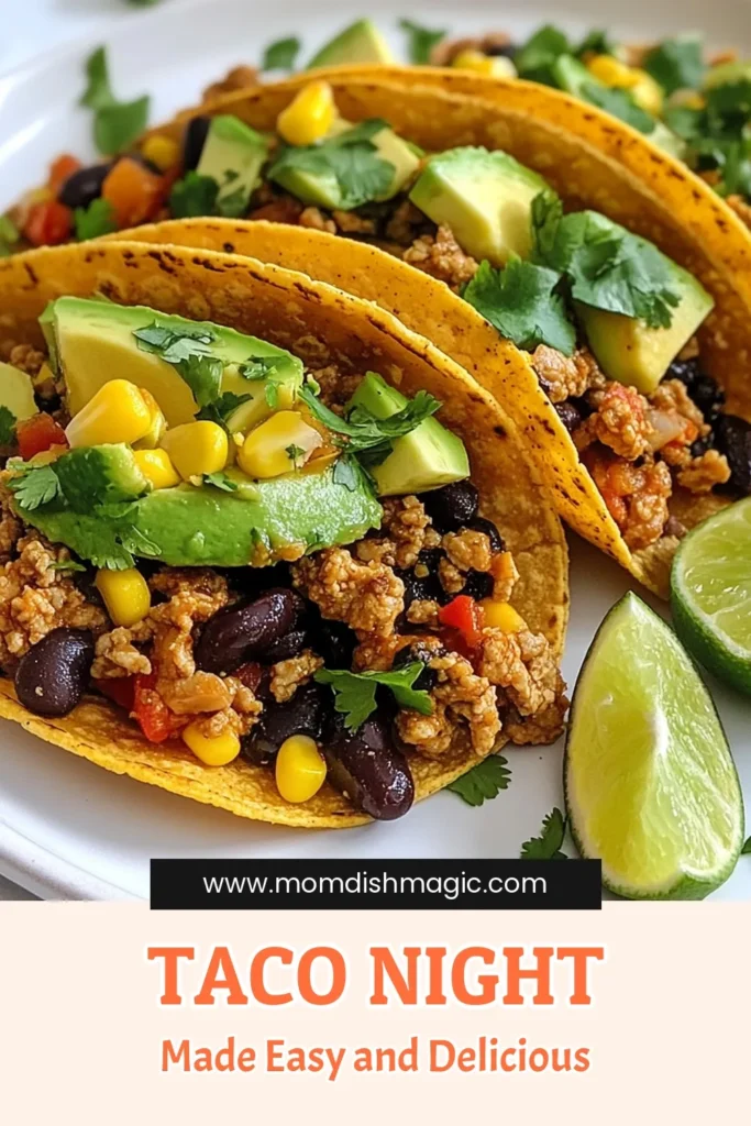 Looking for a quick and delicious taco recipe? Try these easy weeknight tacos featuring ground chicken! This healthy taco recipe is perfect for busy evenings and includes a tasty black bean taco filling. With just 30 minutes for an easy taco dinner, you'll love the satisfying flavors. Enjoy with avocado and fresh cilantro. Save this Easy Weeknight Tacos recipe for your next meal! #TacoRecipe #EasyTacoDinner #GroundChickenTacos #HealthyTacoRecipe