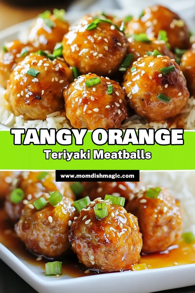 Discover the deliciousness of Orange Teriyaki Meatballs, a perfect healthy dinner idea for any night! This Ground Chicken Meatballs Recipe features tender baked meatballs coated in an Easy Teriyaki Sauce that’s bursting with citrus flavor. Ready in just 35 minutes, it’s an ideal meal prep option. Try this simple recipe tonight and enjoy the flavor explosion! Save this for your next family dinner! #OrangeTeriyakiMeatballs #HealthyDinnerIdeas #EasyRecipes #BakedMeatballsRecipe