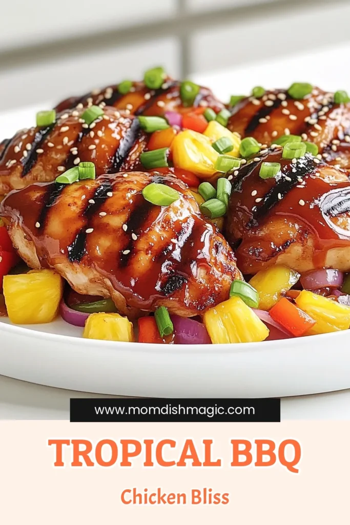 Elevate your summer meals with this Hawaiian BBQ Chicken Delight, a perfect blend of sweet and savory flavors! This easy recipe features marinated grilled chicken thighs topped with sautéed vegetables and fresh pineapple for a tropical twist. Join the flavor adventure and impress your guests with this delicious dish. Click to explore the full recipe and make your next meal unforgettable! #HawaiianBBQ #GrilledChicken #SummerRecipes #TropicalFlavors