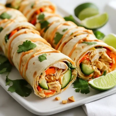 Spicy Peanut Chicken Wraps Flavorful and Easy Meal