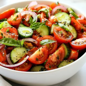 Simple Tomato Cucumber Salad Fresh and Flavorful Dish