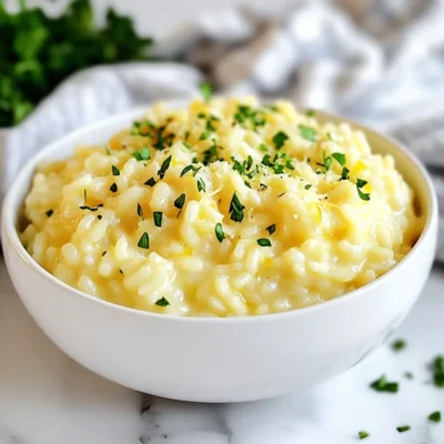 Creamy Garlic Parmesan Risotto Rich and Velvety Dish
